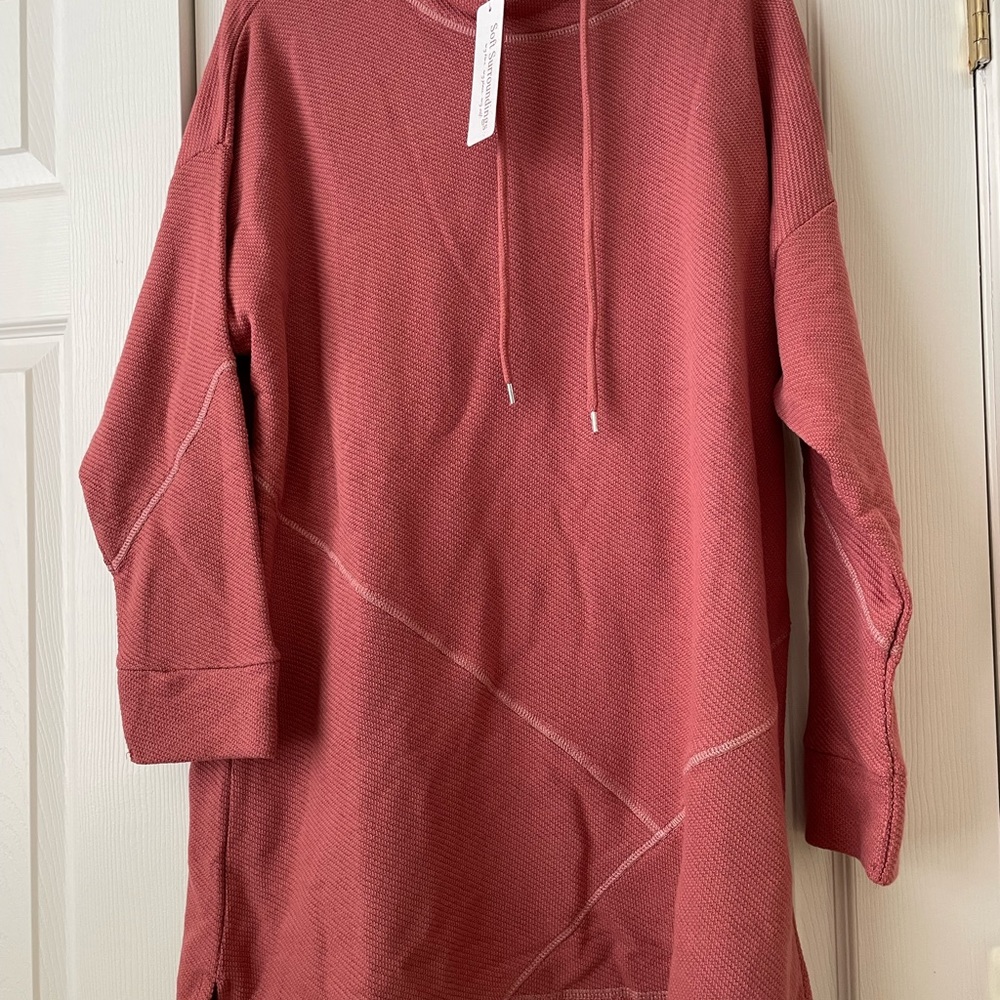 Soft Surroundings Comfy Danika Top in Withered Rose - waffle knit - Picture 3 of 9